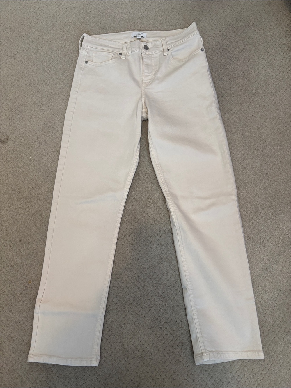 Banana Republic Cream Women’s Straight-Leg Jeans Size 6